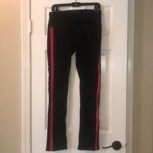 Men’s Zara 30 x 30 Blk/Rd Slim Fit Jeans